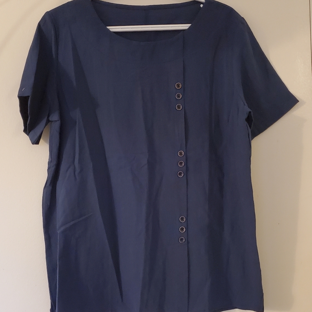 Navy 100% Cotton Shirt